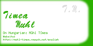 timea muhl business card