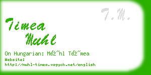 timea muhl business card